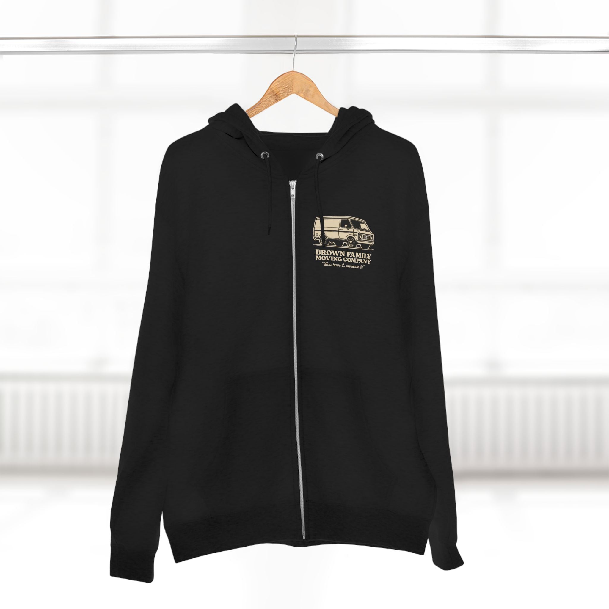 "Brown Family Moving Company" Unisex Zip Hoodie