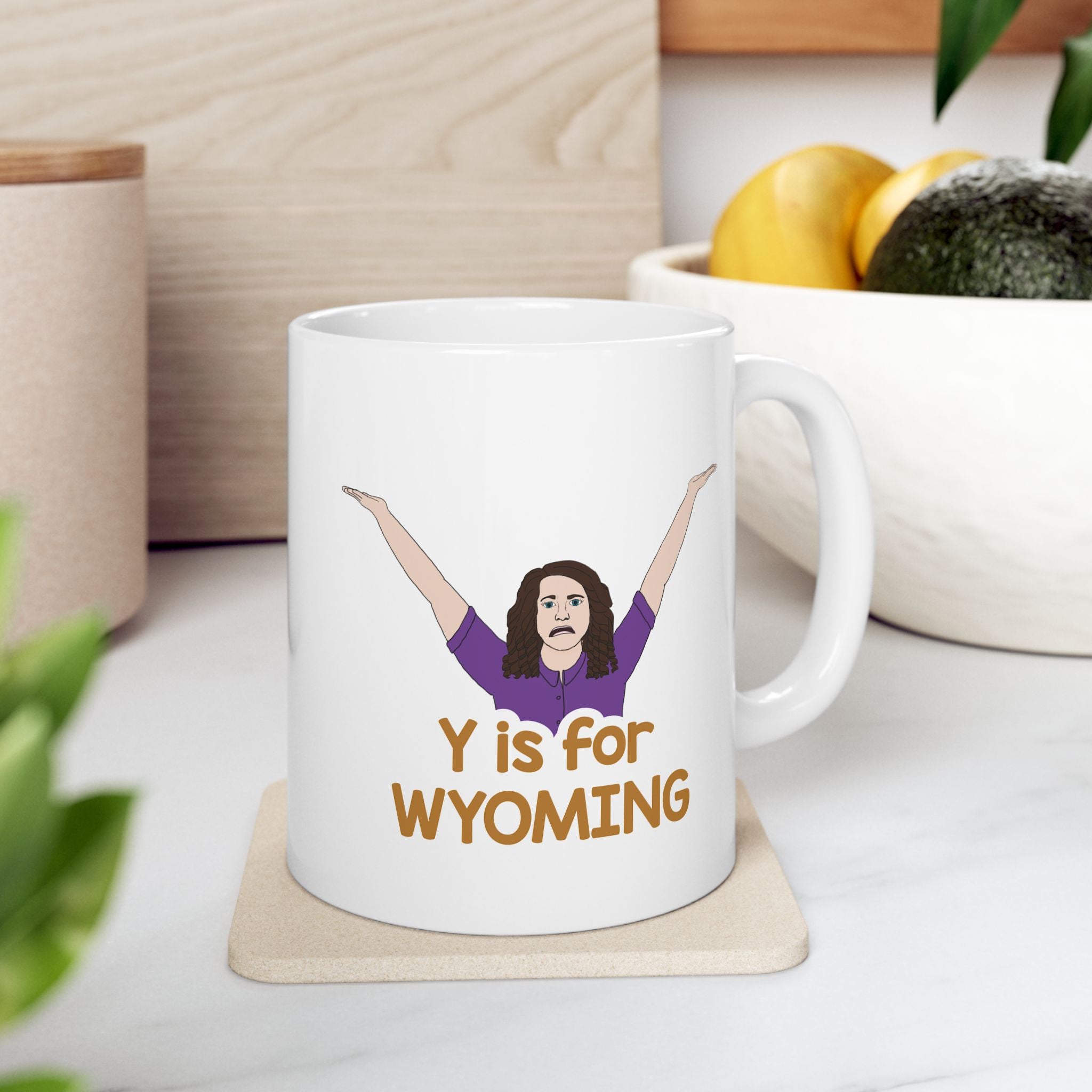 "Y is for WYOMING" - Ceramic Coffee Mug