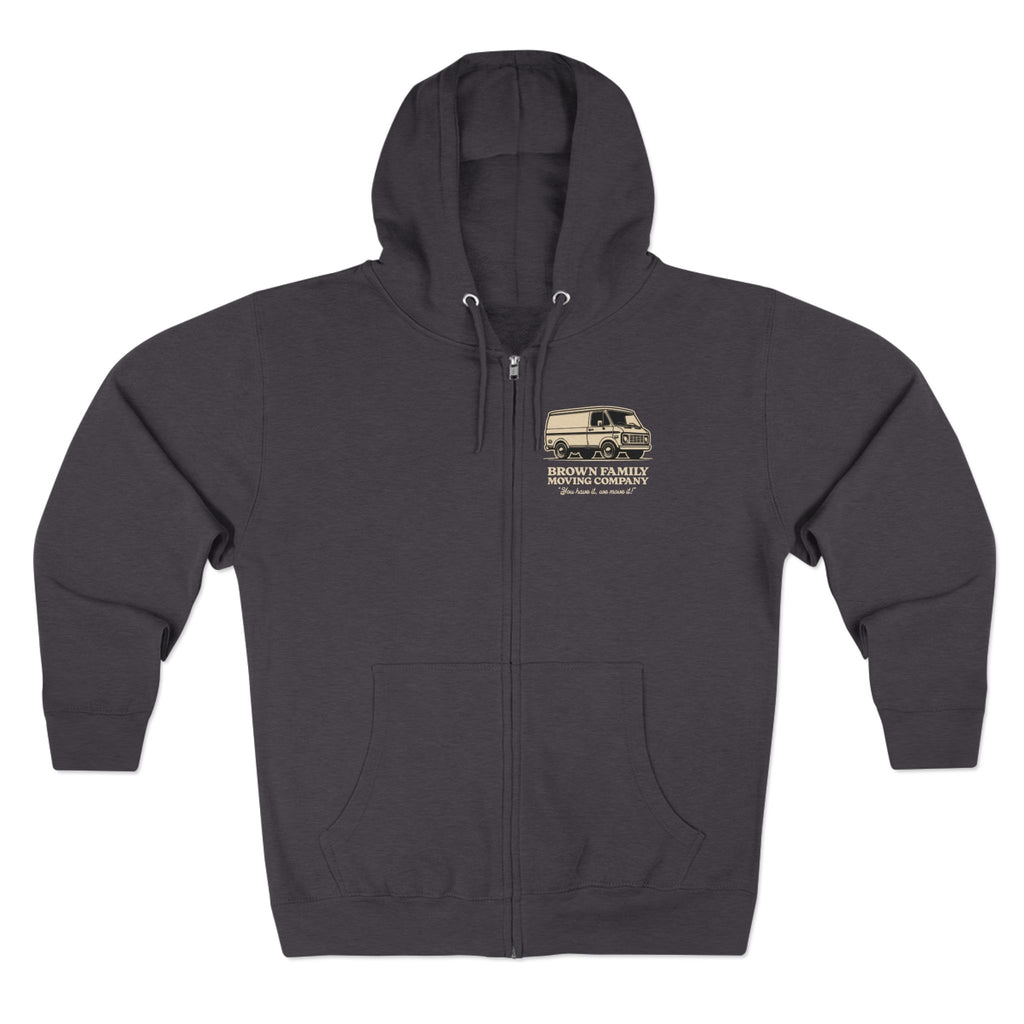 "Brown Family Moving Company" Unisex Zip Hoodie