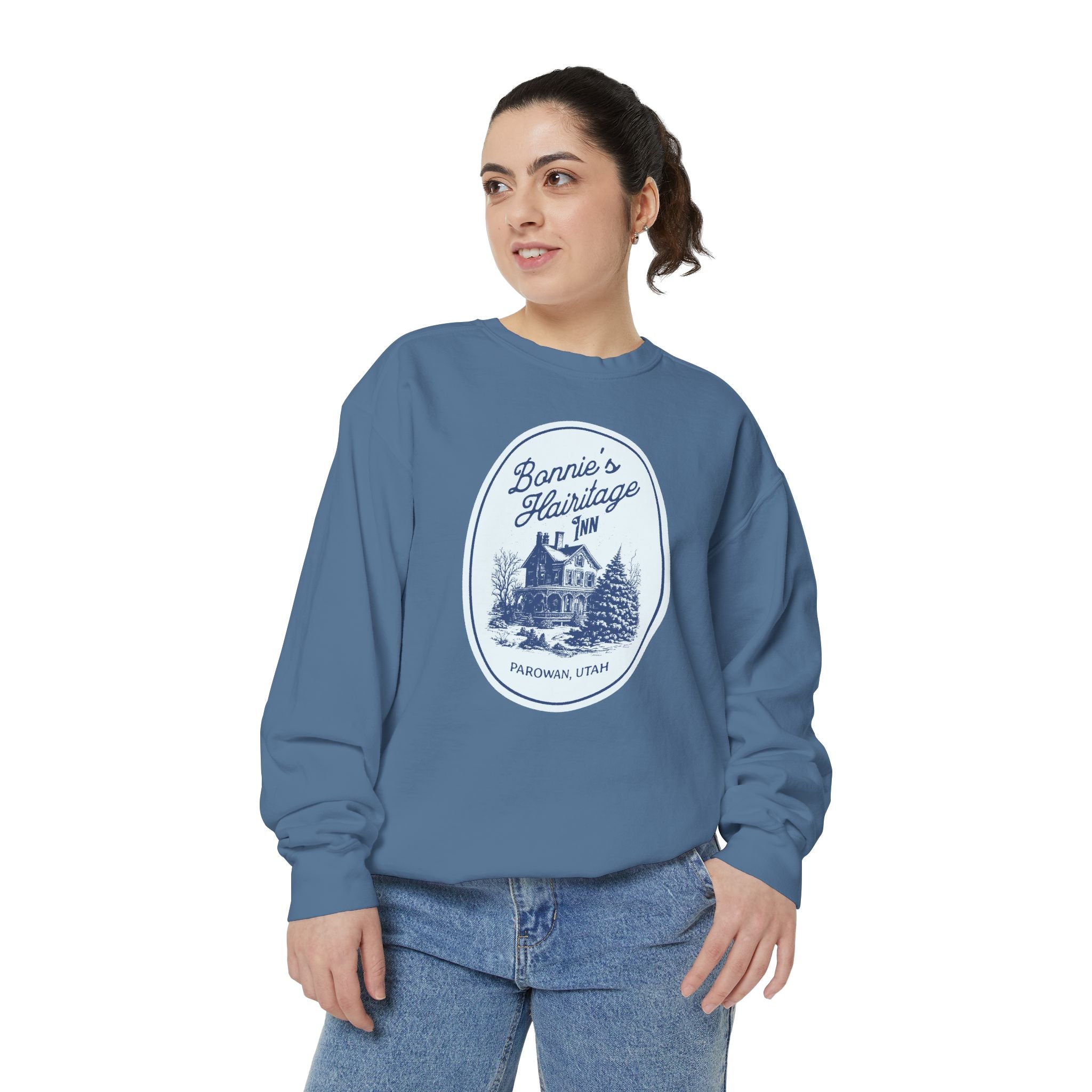 "Bonnie's Hairitage Inn" Official Cozy Unisex Crewneck