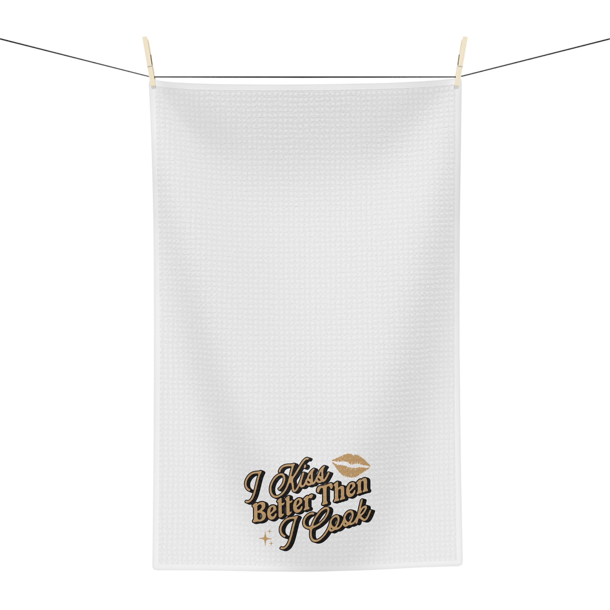 "I Kiss Better Than I Cook" - Microfiber Kitchen Towel