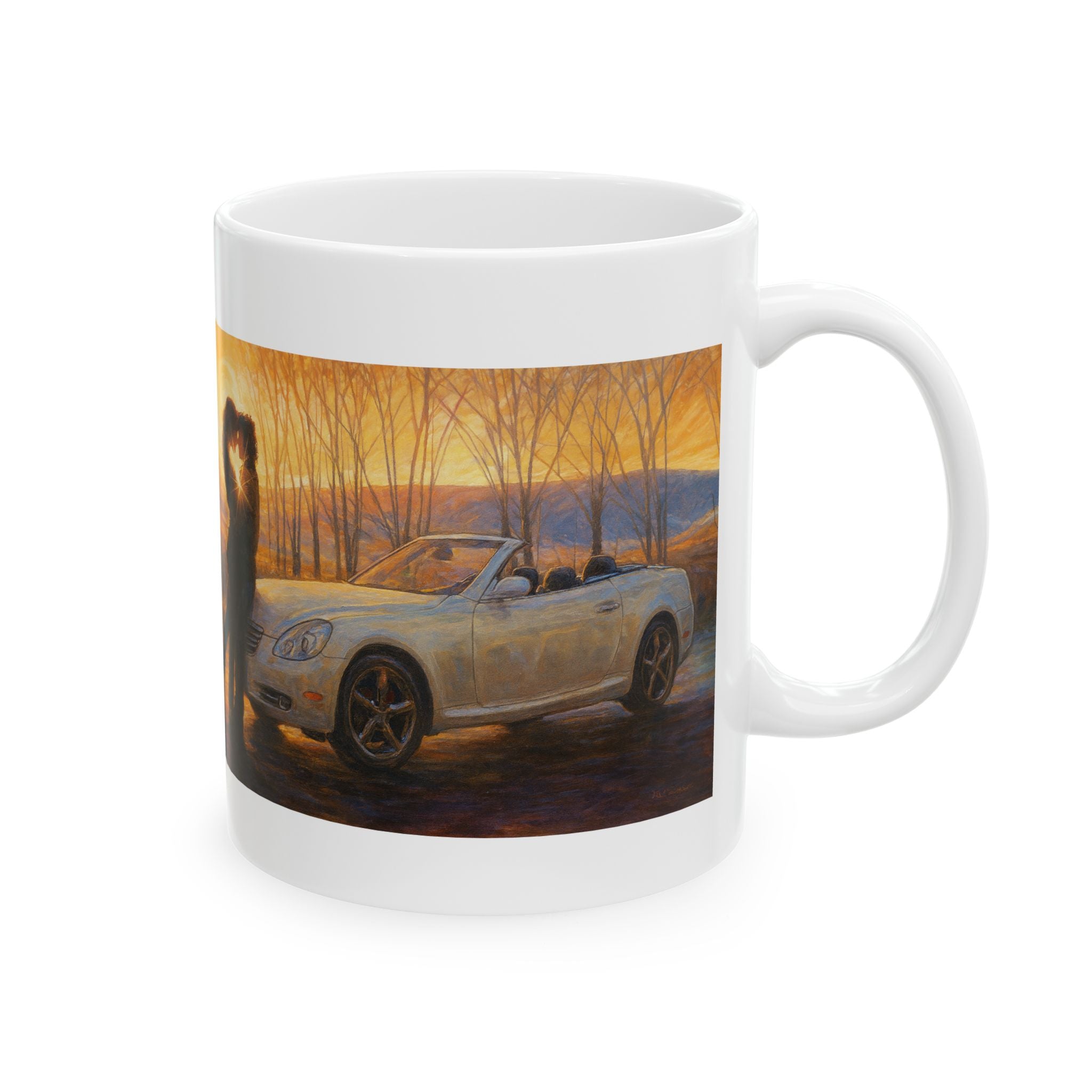 "Soul Mates" feat. The Fanning's Little White Sports Car - Ceramic Coffee Mug