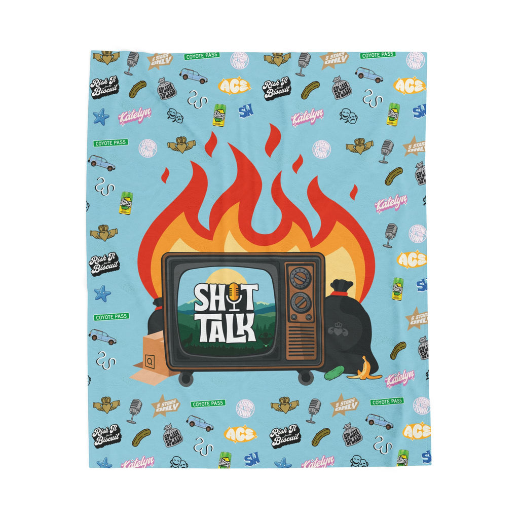 "Shit Talk" Official - Cozy Velveteen Plush Blanket