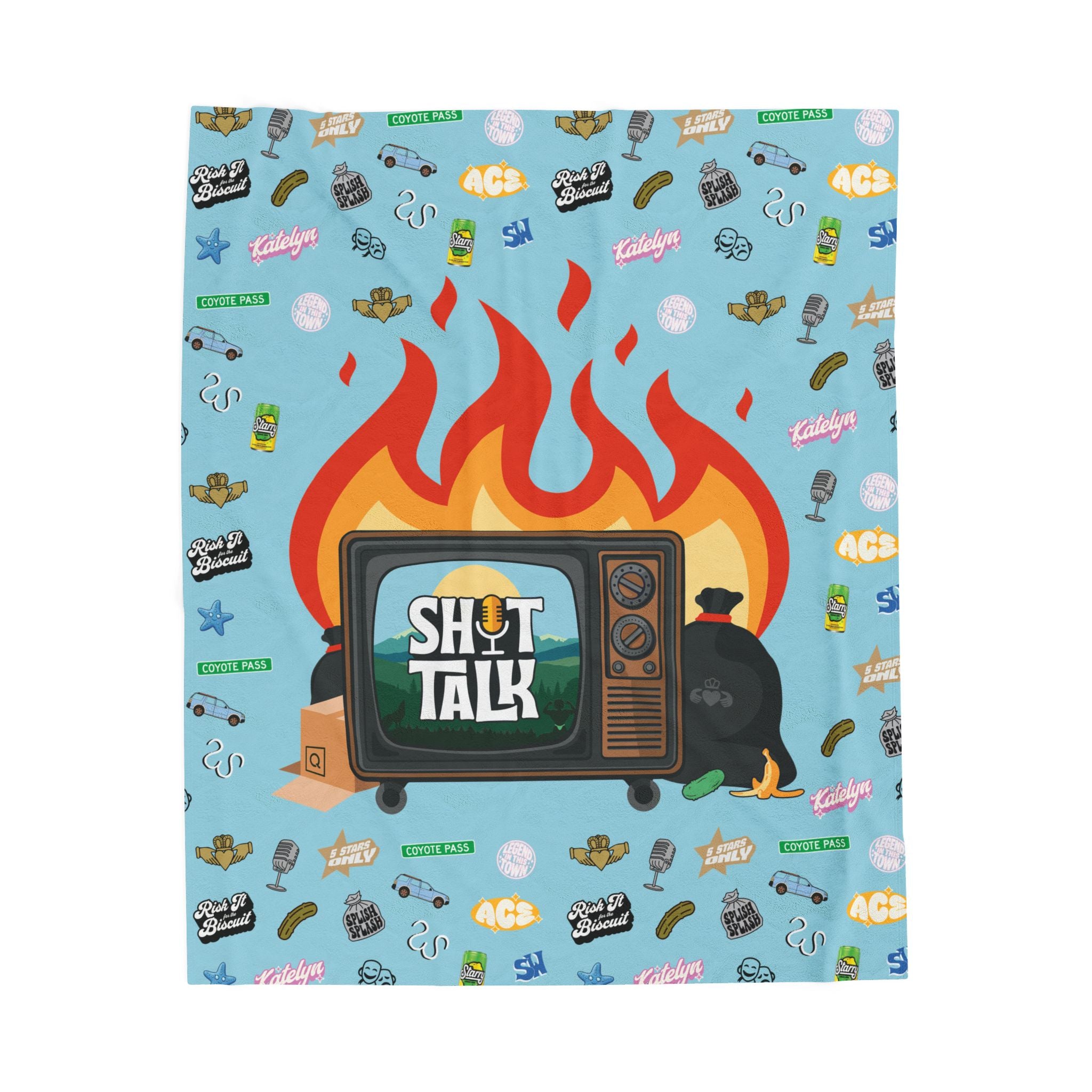 "Shit Talk" Official - Cozy Velveteen Plush Blanket