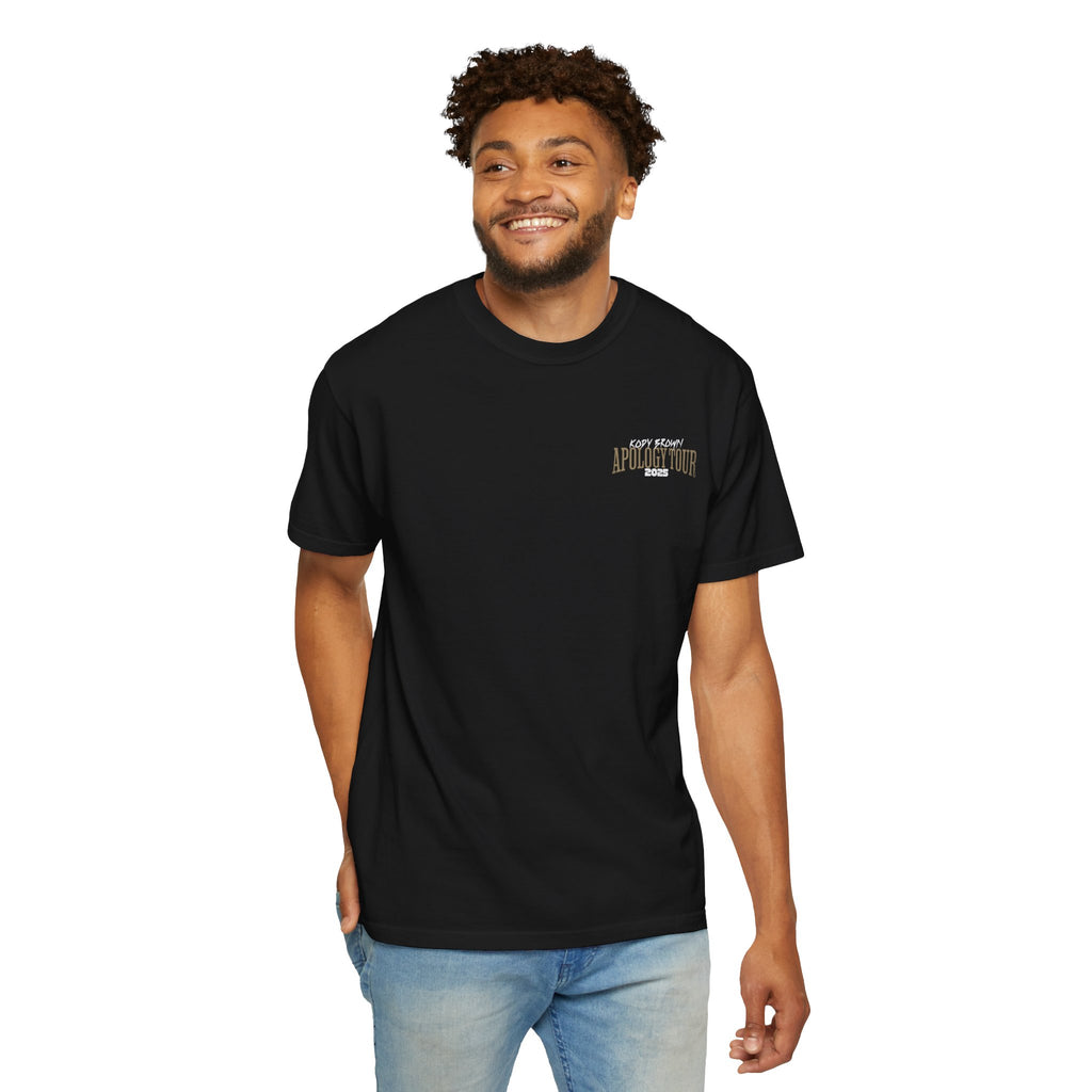"Apology Tour 2025" T-Shirt (Medium Weight)