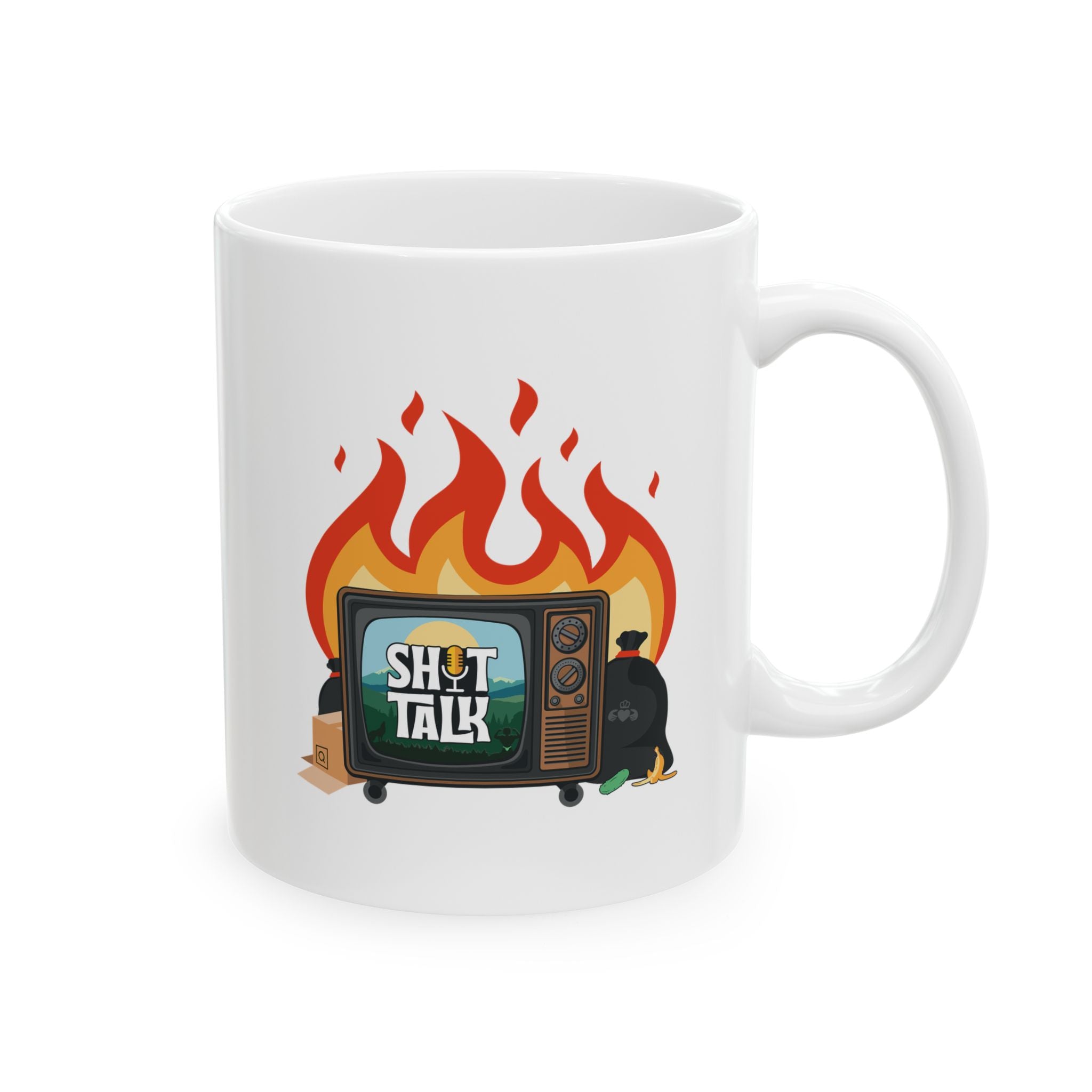 "Shit Talk" Official Logo - Ceramic Coffee Mug