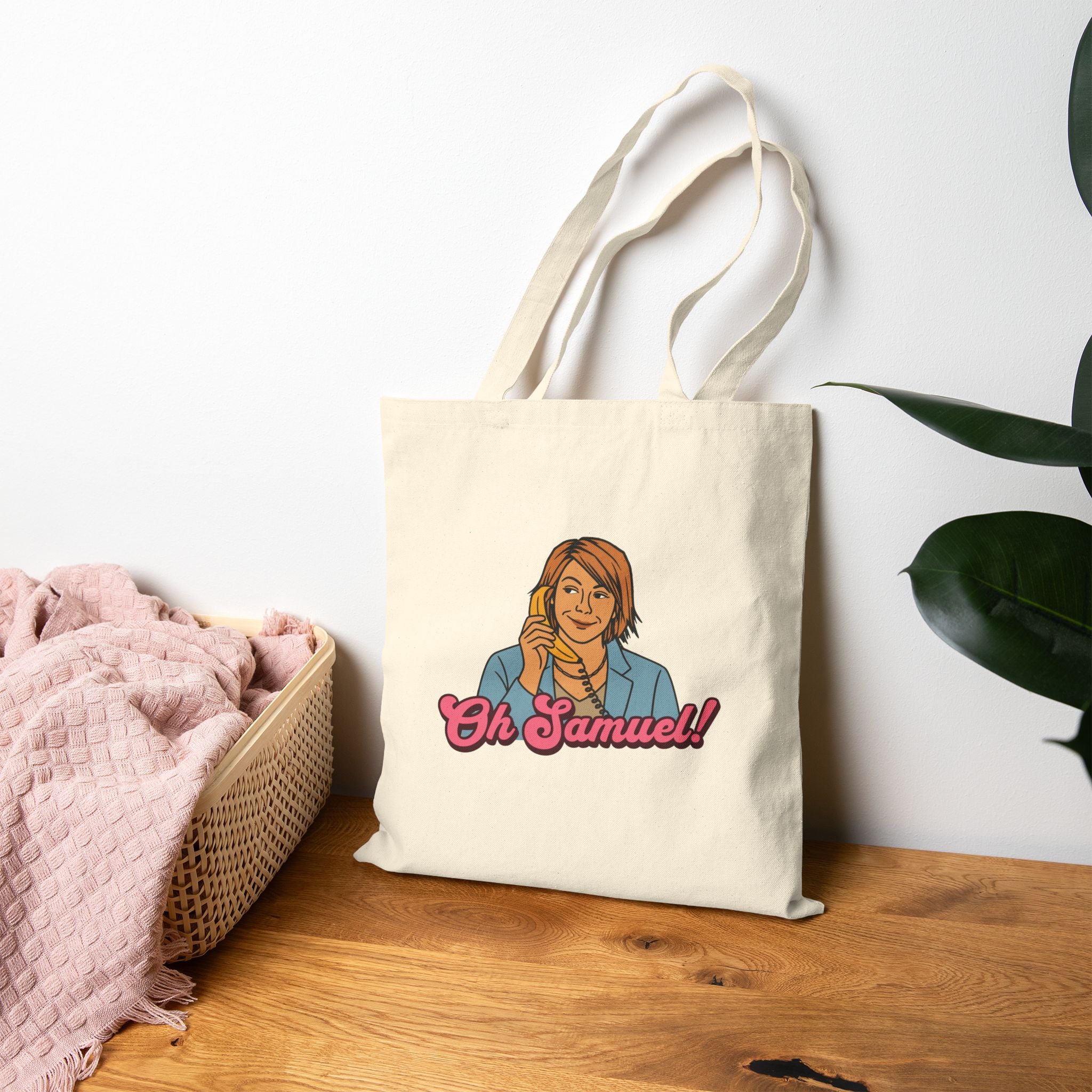 "Oh Samuel" - Cotton Canvas Tote Bag