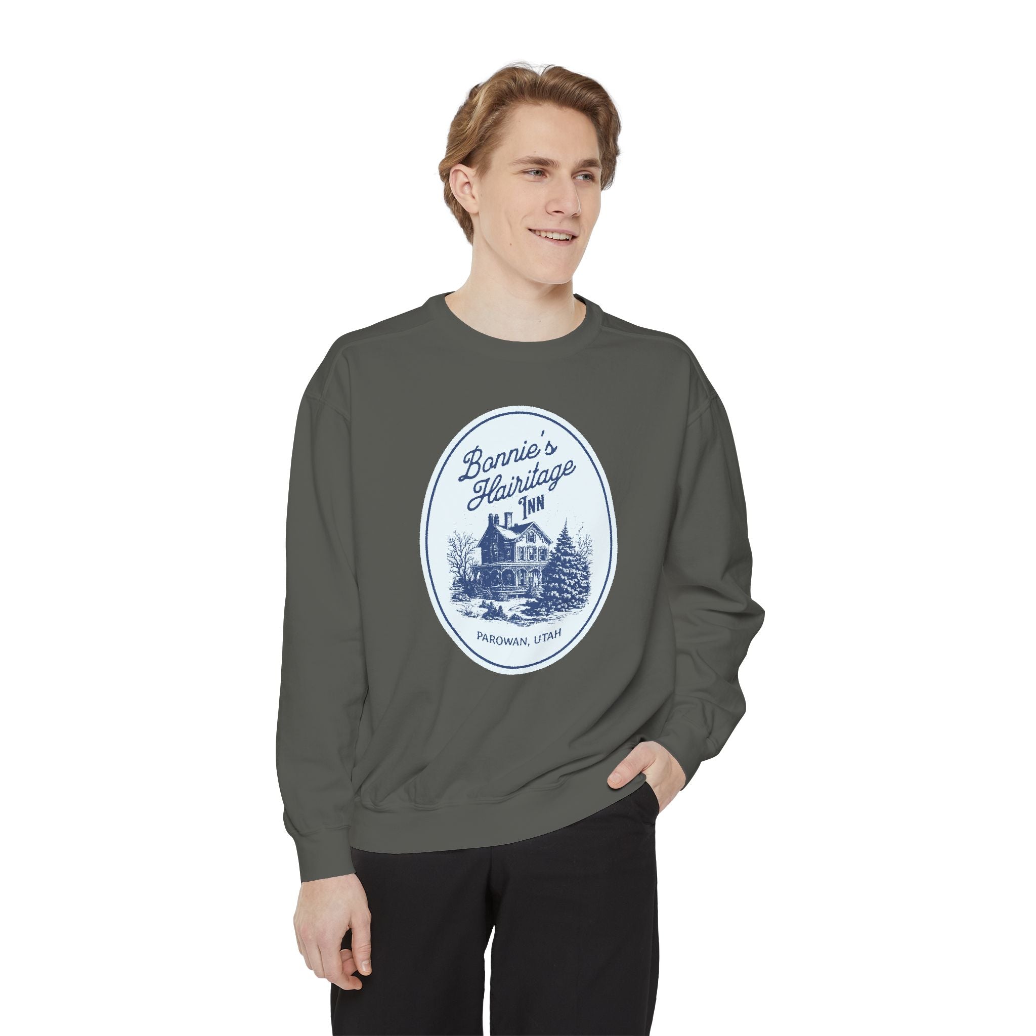 "Bonnie's Hairitage Inn" Official Cozy Unisex Crewneck
