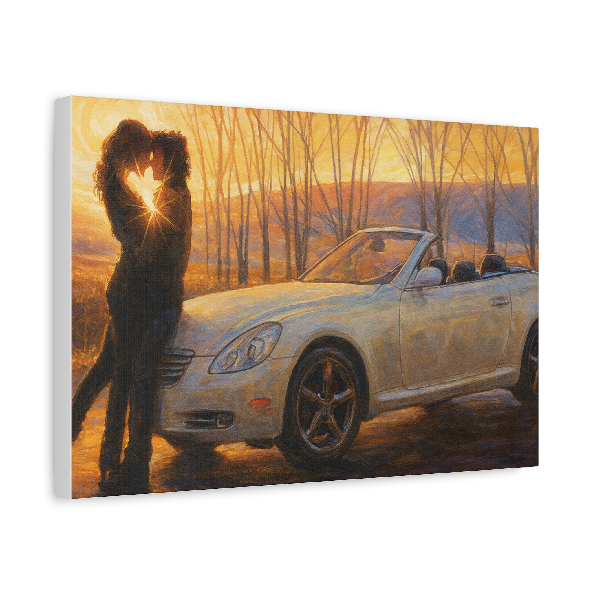 "Soul Mates" feat. The Fanning's Little White Sports Car - Canvas Print