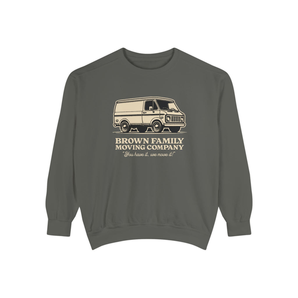 "Brown Family Moving Company" Cozy Unisex Crewneck
