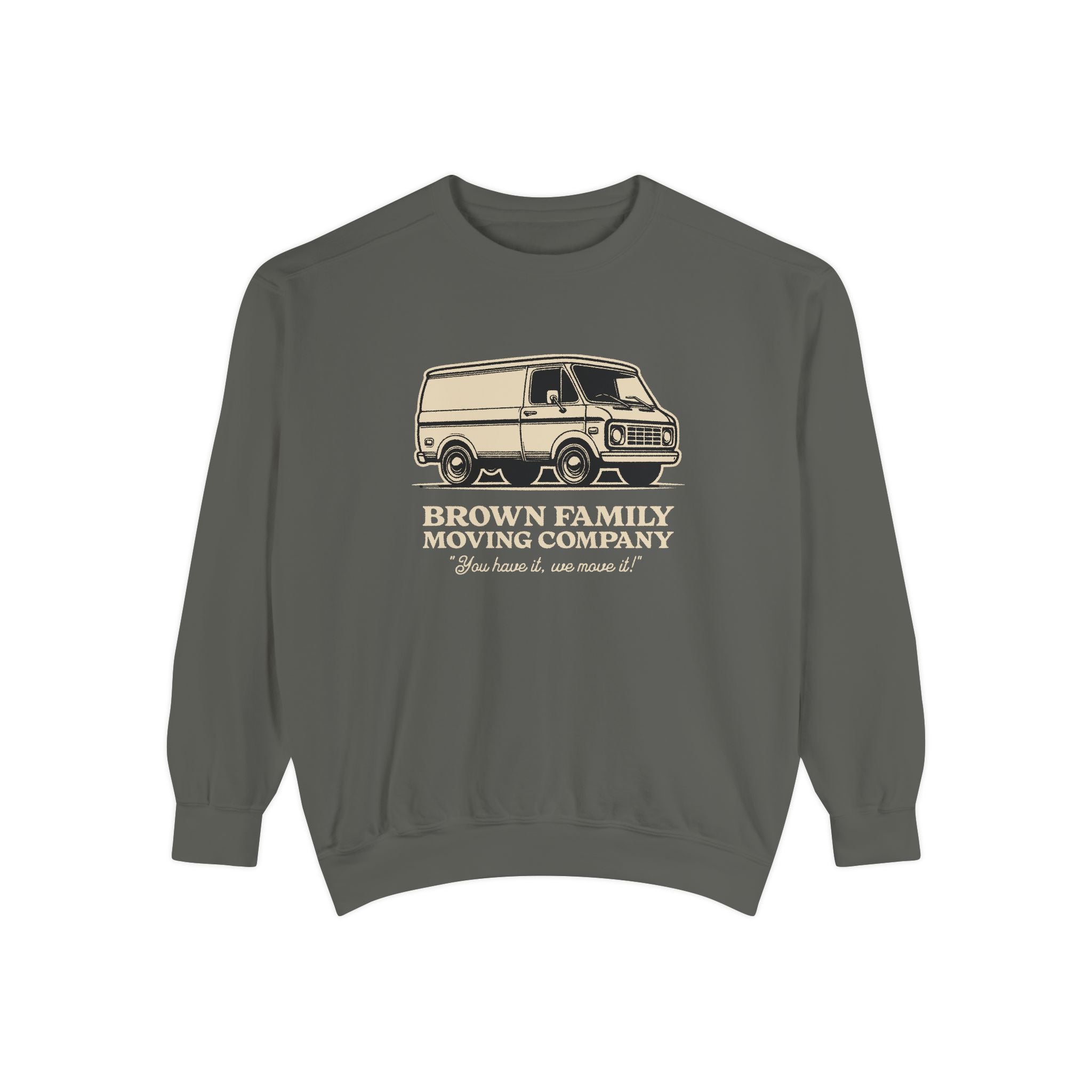 "Brown Family Moving Company" Cozy Unisex Crewneck