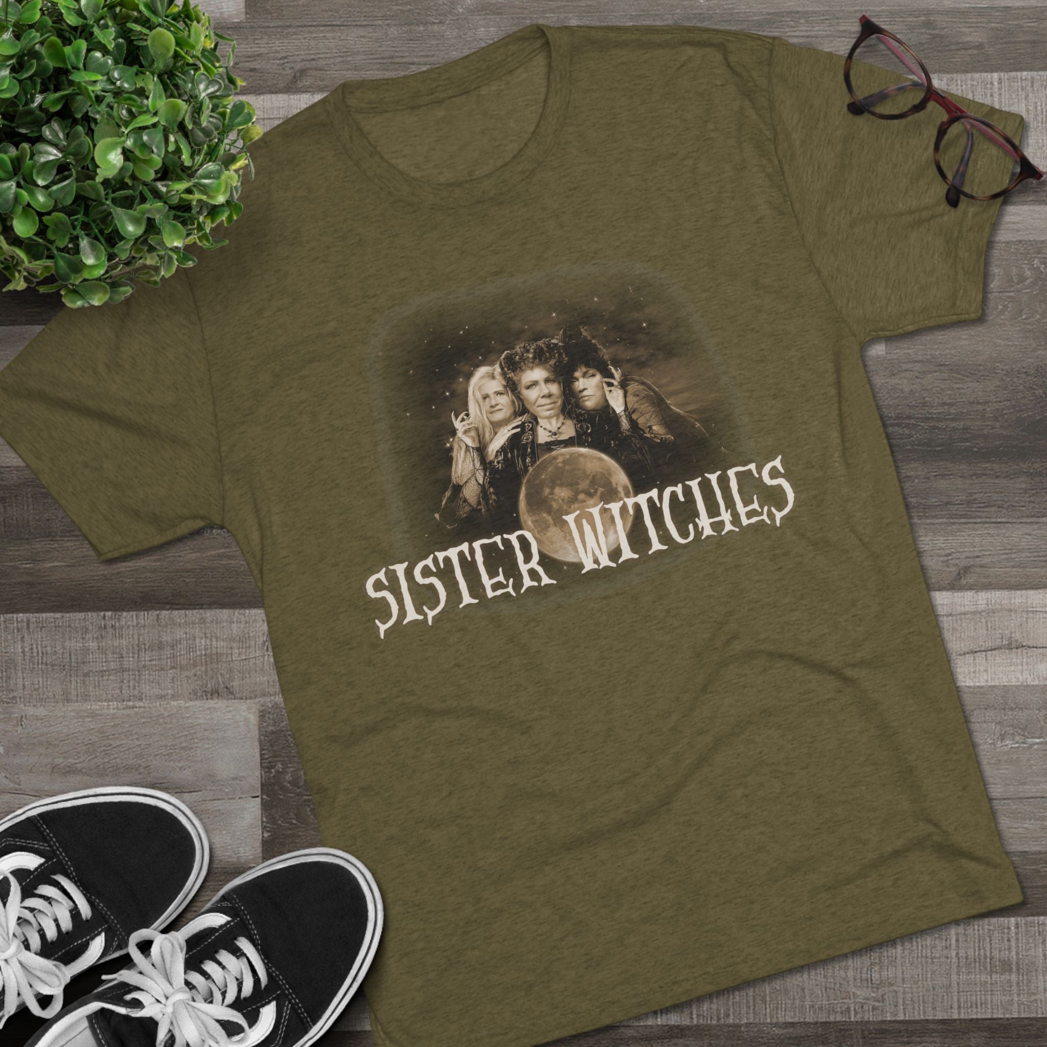 "Sister Witches" (Sepia) - Unisex Tri-Blend Crew Tee