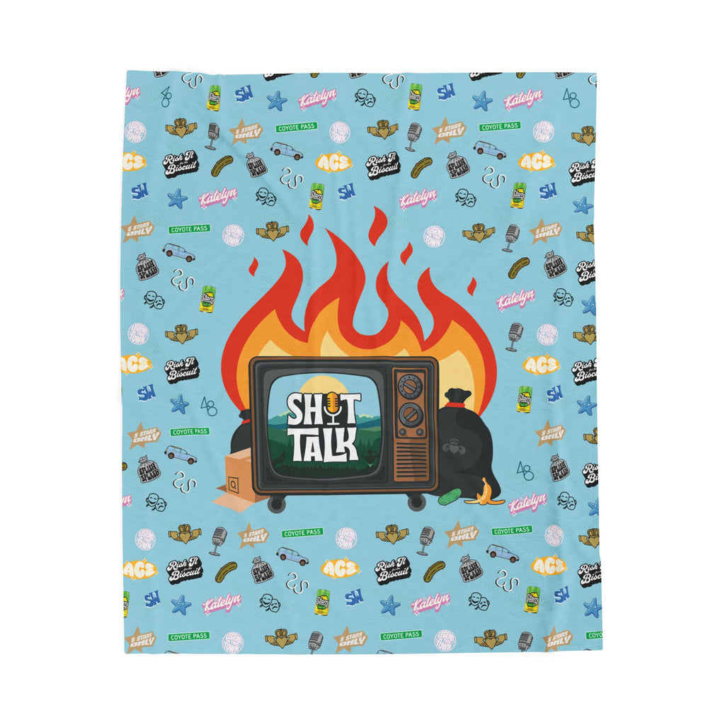 "Shit Talk" Official - Cozy Velveteen Plush Blanket
