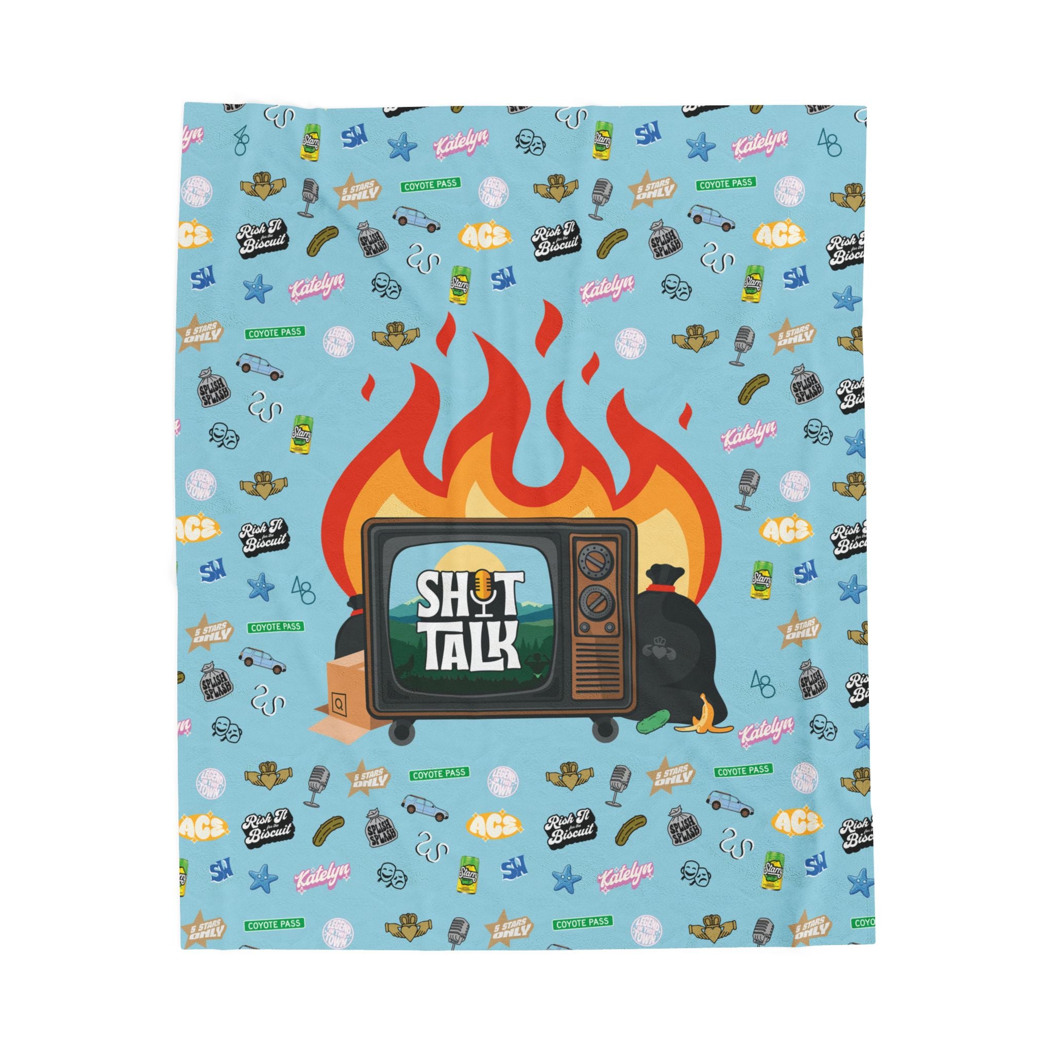 "Shit Talk" Official - Cozy Velveteen Plush Blanket