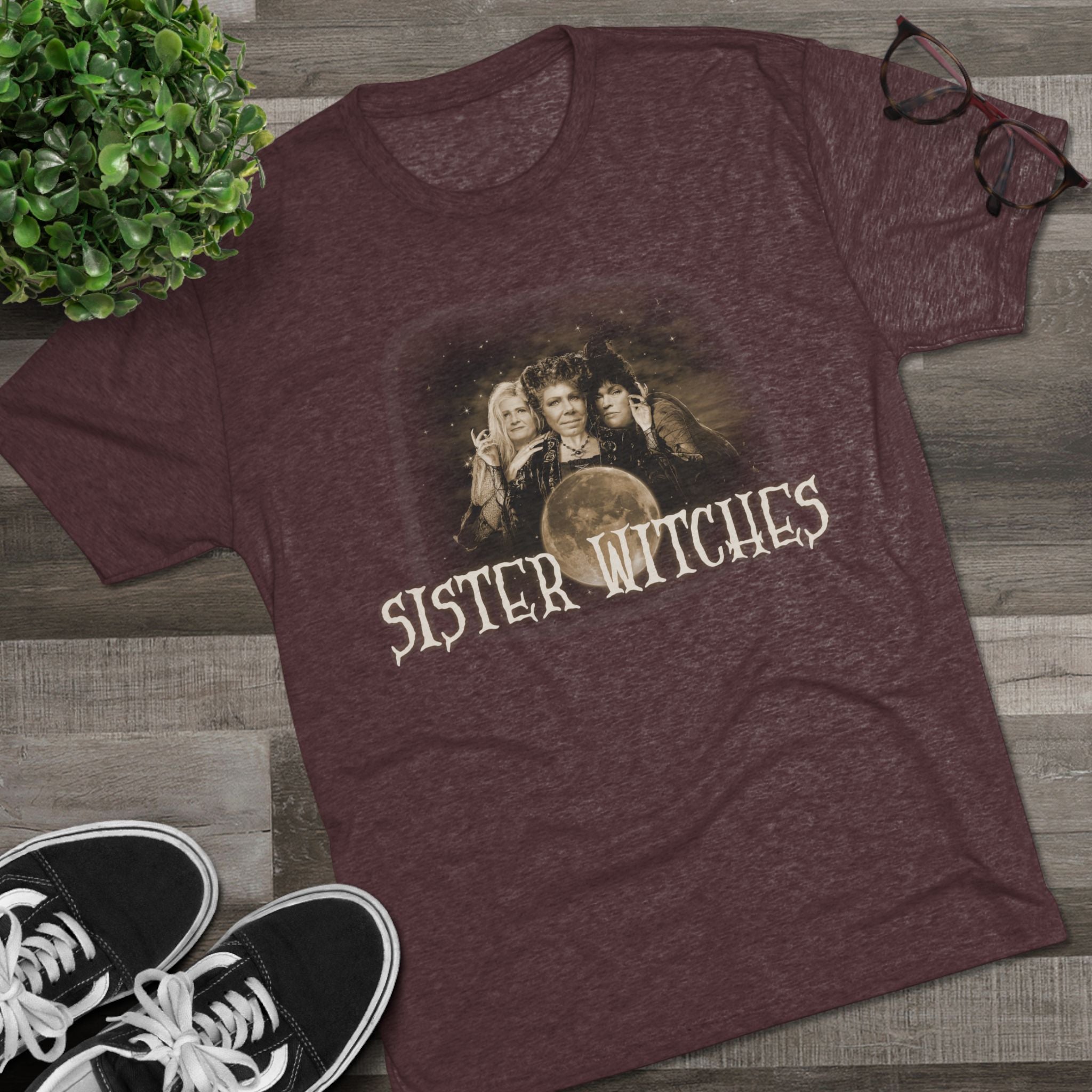 "Sister Witches" (Sepia) - Unisex Tri-Blend Crew Tee