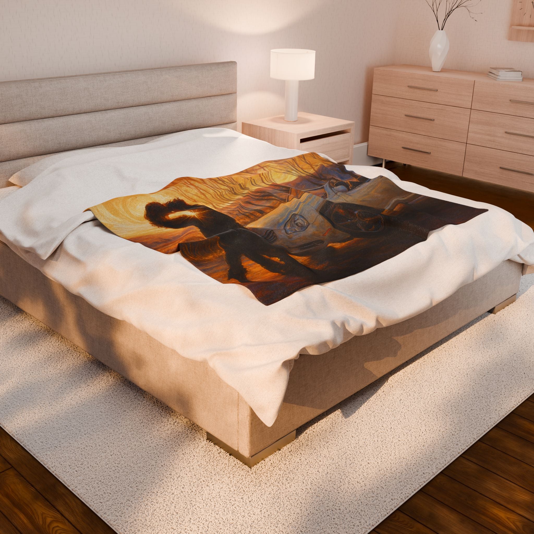 "Soul Mates" Cozy Velveteen Plush Blanket