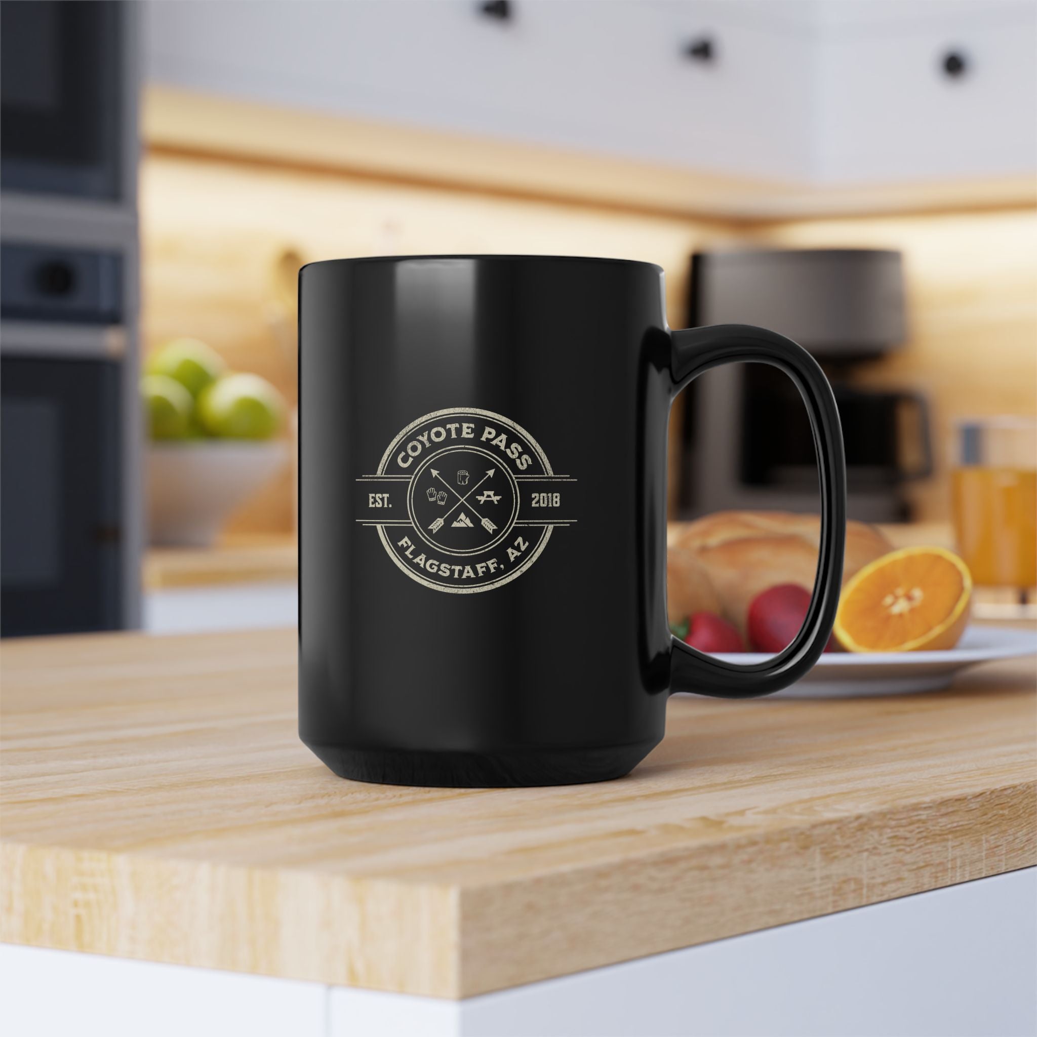 "Coyote Pass" Black Coffee Mug