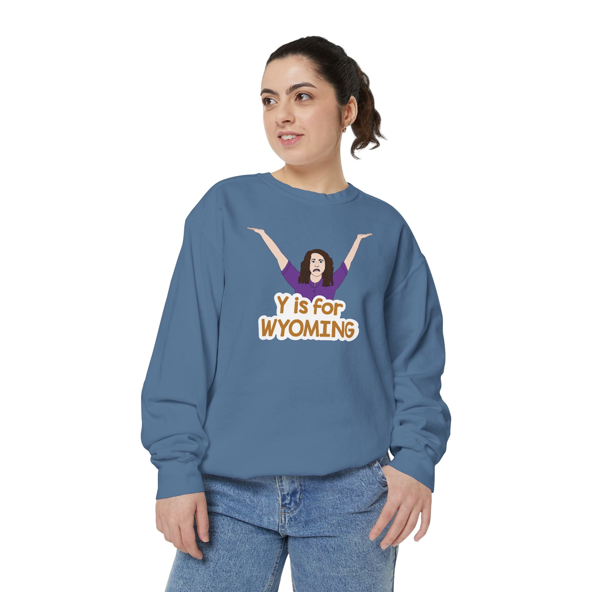 "Y is for Wyoming" Official Cozy Unisex Crewneck