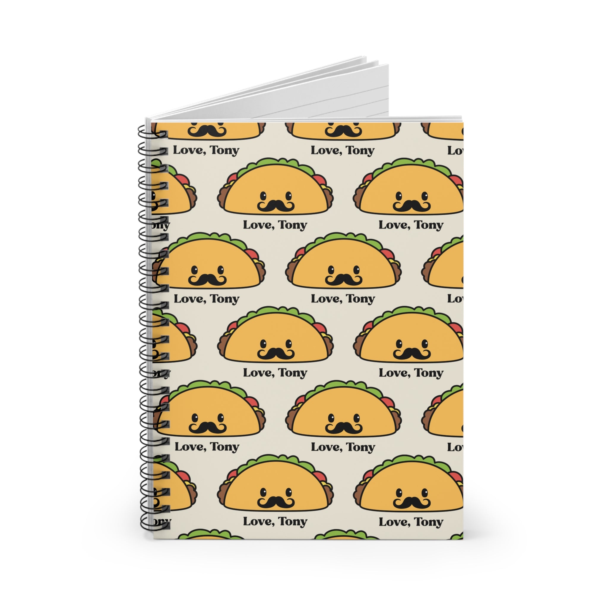 "Love, Tony" - Small Spiral Notebook