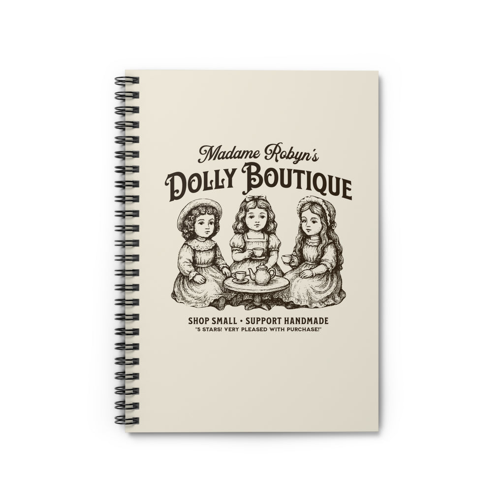 "Madame Robyn's Dolly Boutique" - Small Spiral Notebook